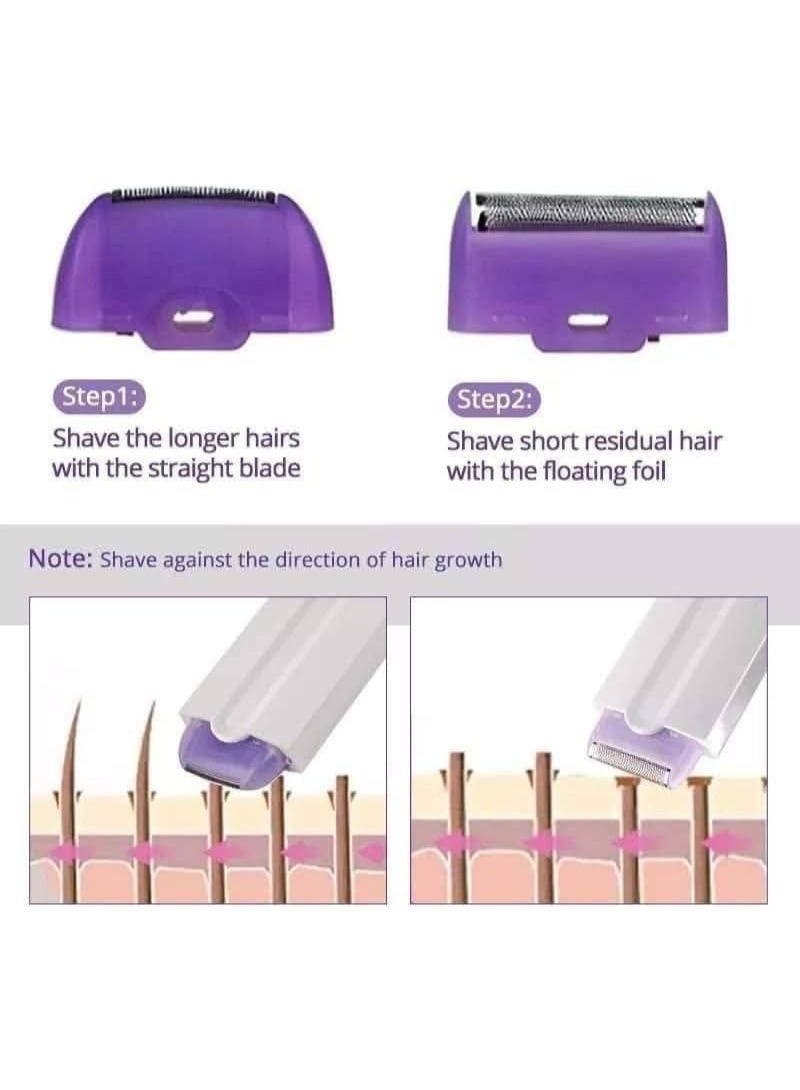 فينيشنج تاتش ماكينة حلاقة ليزرية للنساء - أداة محمولة لإزالة الشعر بدون ألم مزودة بتقنية استشعار ضوئي ذكية، وجهاز إزالة شعر قابل لإعادة الشحن مع فرشاة تنظيف، لإزالة الشعر الناعم كالحرير للاستخدام على كامل الجسم - Image 3